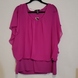 NWT- Style & Co- Pink- 3X- Blouse